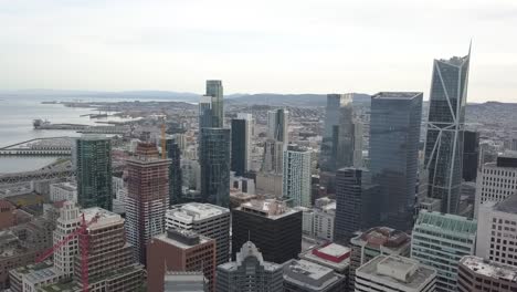 San-Francisco-California-Aerial-with-Bay-Bridge-in-frame