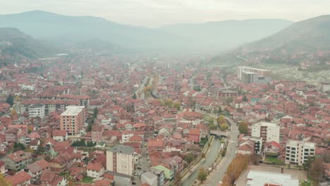 Panorama-Of-Red-Roofscape-In-The-Serbian-City-Of-Novi-Pazar,-Region-Of-Sandzak