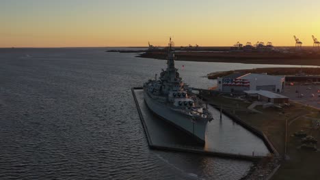 USS-Alabama-at-Sunset-in-Mobile-Alabama