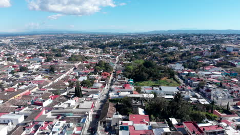 Comitan-de-las-flores-de-Dominguez-Chiapas-top-view-downtown-San-Jose-temple-Mexican-town