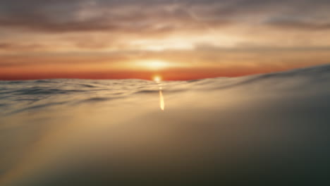 -Beautiful-Sun-reflecting-in-the-ocean-Sunset-sea-Loop-sunrise-4k