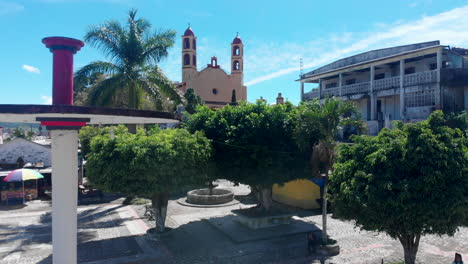 Tila-Chiapas-Mexico-Magic-Town-Despegue-Tiro-Del-Templo-De-La-Iglesia-Señor-De-Tila