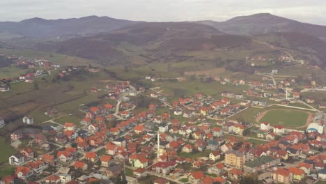 Aerial-View-of-Tutin,-Multicultural-City-in-South-Serbia
