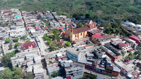 Tila-chiapas-mexico-church-temple-aerial-fly-through