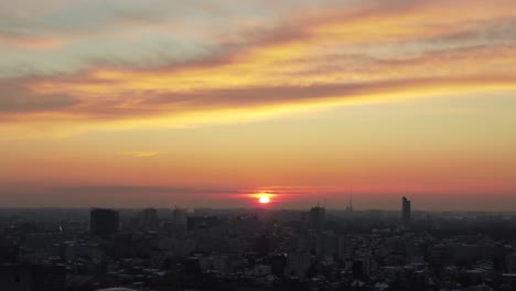 Beautiful-Sunset-Shot-From-Above-In-The-City