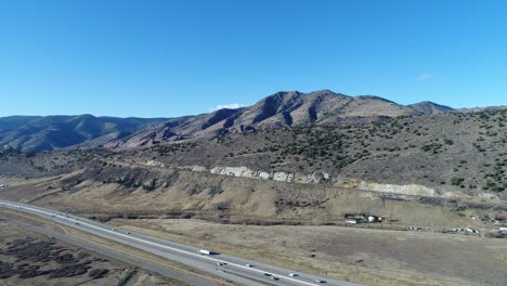 A-slow-hover-by-a-drone-over-C-470-outside-of-Denver-Co