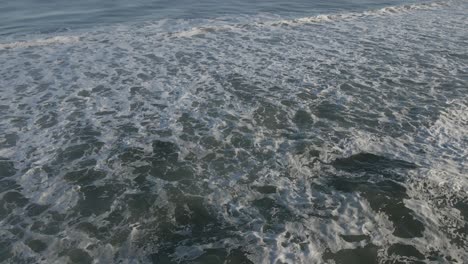 Sea-Waves-From-Crystal-Clear-Ocean-During-Summer-At-Long-Beach-Island-In-New-Jersey,-USA