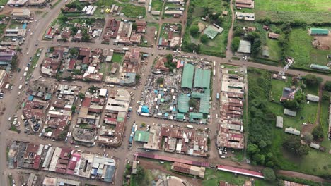 Aerial-View-of-Loitokitok-City-Center-on-Market-Day