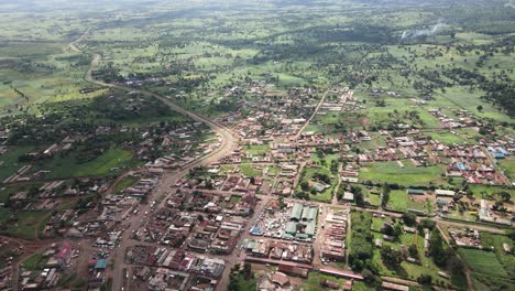 Cinematic-Aerial-View,-Loitokitok-City-South-Kenya