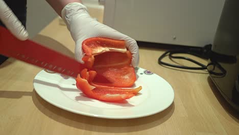 A-red-paprika-is-cut-into-strips