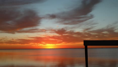 Picturesque-sunset-over-a-calm-Laguna-Madres-estuary-at-North-Padre-Island-National-Seashore-along-Gulf-Coast-of-Texas