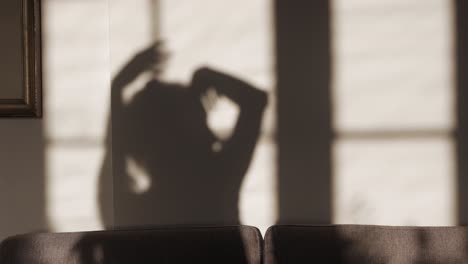 Shadow-of-woman-dancing-and-listening-music-at-home