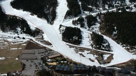 Aerial-views-of-ski-stations,-different-landscapes-and-viewers-in-Andorra-during-the-covid-times
