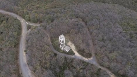Drone-Footage-Circling-Around-a-Fire-Lookout-Tower