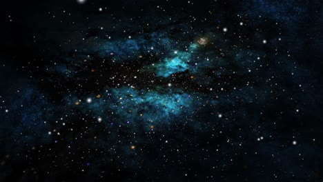 La-Galaxia-De-Color-Azul-Que-Se-Mueve-Alrededor-Del-Universo-Con-Estrella
