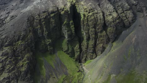 Aerial-towards-famous-Iceland-ravine-Raudfeldsgja-in-Snæfellsnes-Peninsula