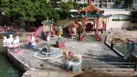 Vista-Aérea-Del-Templo-Repulse-Bay-Kwan-Yin,-Hong-Kong