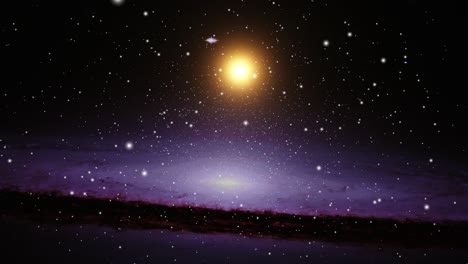 Eine-Mysteriöse-Galaxie-Vor-Dem-Hintergrund-Eines-Hellen-Lichts-Im-Universum