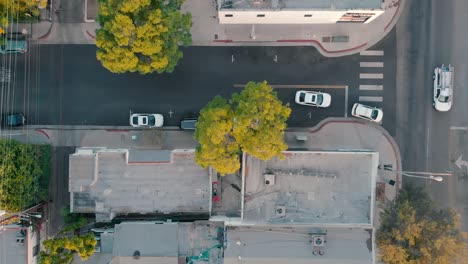 Drone-Close-Flyover-Top-Down-Angle-of-West-Hollywood-California