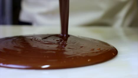 Drope-Chocolate-on-the-natual-stone-surface-for-tempering-of-the-Chocolate-Production-of-chocolates