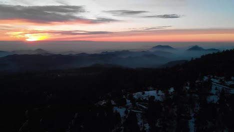 Drone-Forest-Sunset-Pan-Left-to-Right