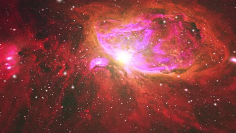 La-Superficie-De-La-Nube-Nebulosa-Roja-En-El-Universo