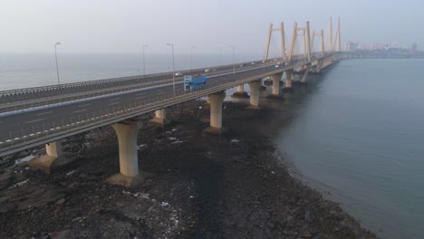 A-drone-shot-at-Bandra-Worli-Sea-Link-seen-from-an-aerial-view-in-slow-motion
