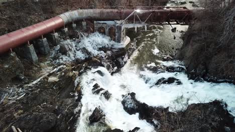 The-Wappinger-Creek-falls-in-Wappingers-Falls-is-shown-in-this-1080-aerial-footage
