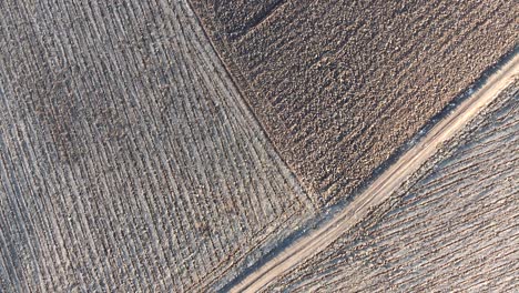 Top-View-of-Just-Plowed-Fields-Drone-Footage
