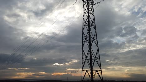 Electrical-Transmisson-Tower-on-the-Beautiful-Sunset