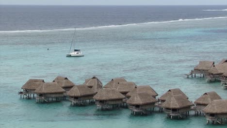Overwater-bungalows,-view-from-Toatea-Lookout,-Moorea,-French-Polynesia