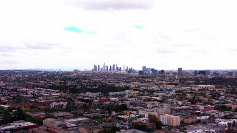 Aerial-wide-shot-of-Downtown-Los-Angeles-from-Hollywood