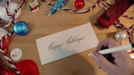 Carta-De-Navidad-Manuscrita-Felices-Fiestas