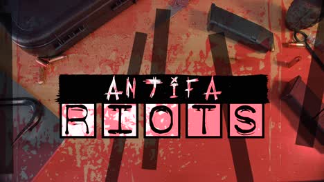 Antifa-Motion-Graphic-displayed-on-top-of-Tactical-gear