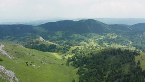 Idyllic-Mountain-Scenery-Of-Jadovnik-In-Serbia-At-Daytime---aerial-drone-shot