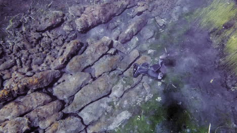 Schnorcheltaucher,-Der-Den-Felsigen-Meeresboden-Erkundet