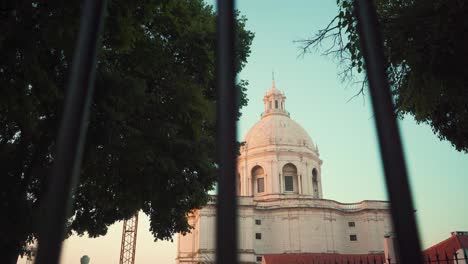 Lisbon-Cathedral-National-Pantheon-through-fences-at-dawn-in-slider-motion