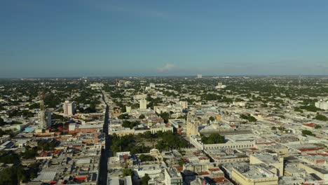 Aerial-Dolly-In-Towards-Merida-Cathedral