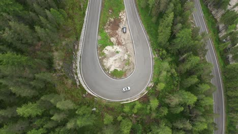 An-aerial-shot-of-a-mountain-road-in-Italy