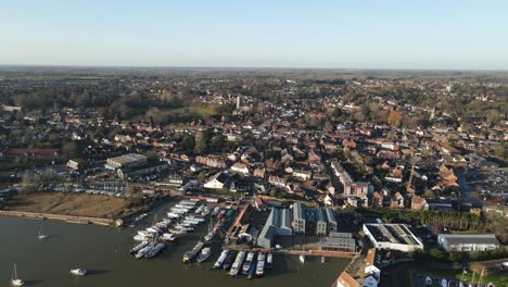 Woodbridge-town-and-waterfront-Suffolk-4K-Aerial