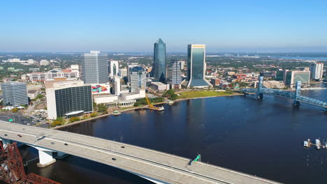 Aerial-view-of-Jacksonville-waterway