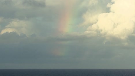 Rainbow-in-the-sky,-Raiatea,-French-Polynesia