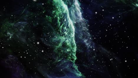 Las-Nubes-Nebulosas-De-Color-Verde-Oscuro-En-El-Universo-Se-Están-Acercando
