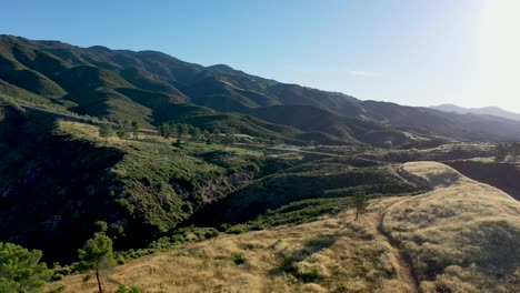 Drone-images-shot-near-Lake-Hughes-Road-in-Castaic,-California