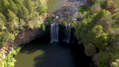 Drone-shot-of-Dangar-falls-Australia