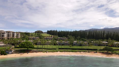 Bahía-Seleccionada,-Panorama-Aéreo-De-Maui