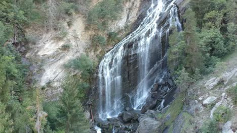 Aerial-views-of-waterfalls-in-Aosta-Valley