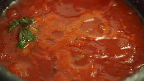Extreme-close-up-of-Tomato-sauce-simmering
