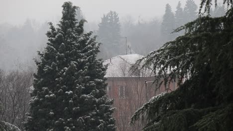 House-snow-covered.-Bologna,-Italy