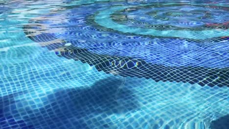 The-water-surface-rippled-on-the-swimming-pool